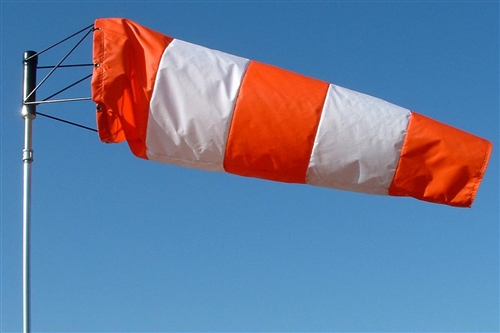 Airport Windsock Corporation 6 X 24 Orange Replacement Windsock 100% USA Made 